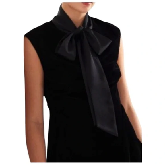 Lauren Ralph Lauren Black Velvet Midi Dress – Size 16 – NWT - Picture 4 of 5